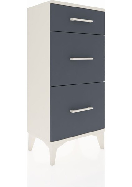 Arges Komodin 3 Çekmeceli 44X30X96 Aytaşı-Antrasit fiyatları