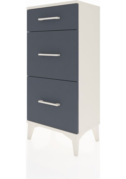 Arges Komodin 3 Çekmeceli 44X30X96 Aytaşı-Antrasit modelleri