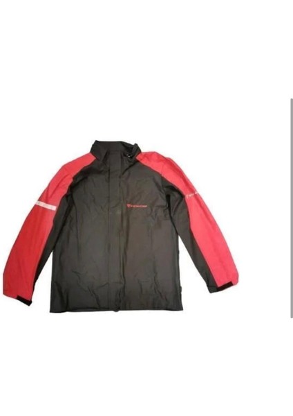 Motorcu Yağmurluk Pu Kırmızı Siyah indirimleri