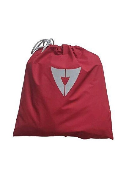 Motorcu Yağmurluk Pu Kırmızı Siyah