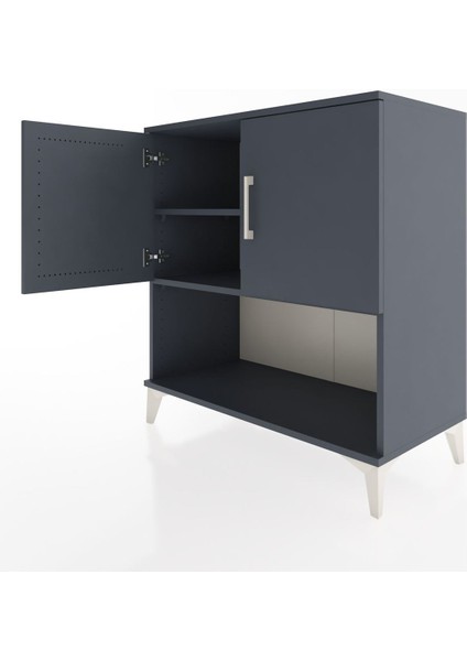 Hyperion Şifonyer 2 Raflı 2 Kapaklı 88X44X96 Antrasit-Antrasit fırsatları