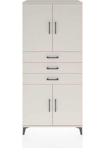 Hyperion Dolap 3 Raflı 3 Çekmeceli 4 Kapaklı 88X44X195 Aytaşı-Aytaşı