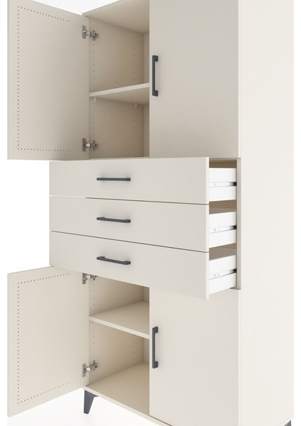 Hyperion Dolap 3 Raflı 3 Çekmeceli 4 Kapaklı 88X44X195 Aytaşı-Aytaşı indirimleri