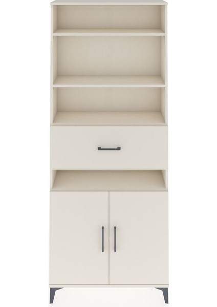 Arges Dolap 5 Raflı Tek Çekmeceli 2 Kapaklı 88X30X221 Aytaşı-Aytaşı