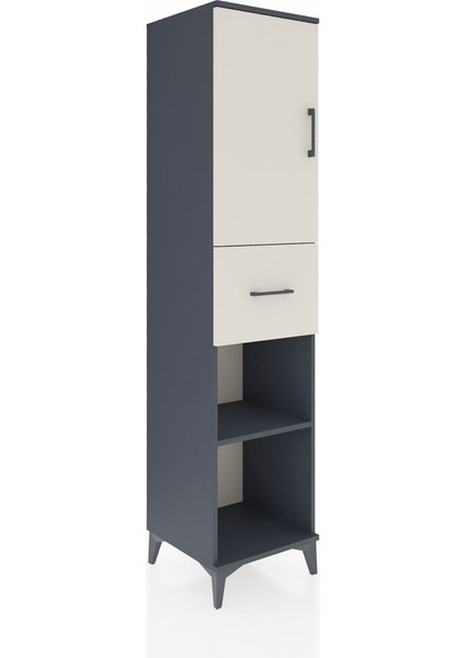 Hyperion Dolap 4 Raflı Tek Çekmeceli Tek Kapaklı 44X44X195 Antrasit-Aytaşı fiyatları