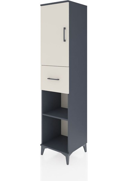 Hyperion Dolap 4 Raflı Tek Çekmeceli Tek Kapaklı 44X44X195 Antrasit-Aytaşı modelleri