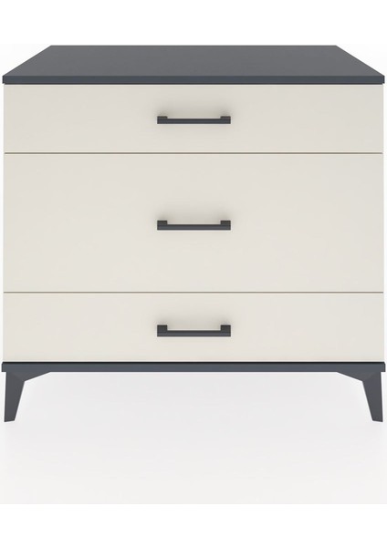 Hyperion Şifonyer 3 Çekmeceli 88X44X80 Antrasit-Aytaşı