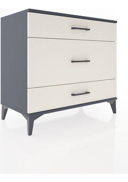 Hyperion Şifonyer 3 Çekmeceli 88X44X80 Antrasit-Aytaşı fiyatları