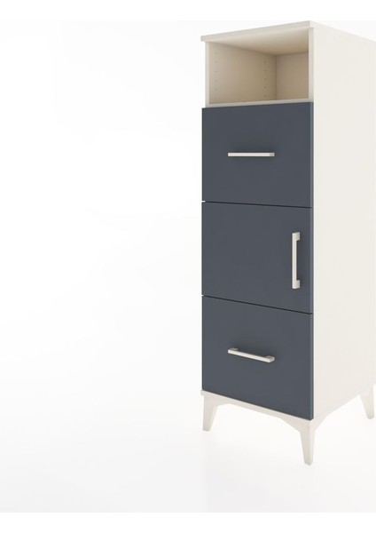 Hyperion Dolap 2 Raflı 2 Çekmeceli Tek Kapaklı 44X44X134 Aytaşı-Antrasit modelleri