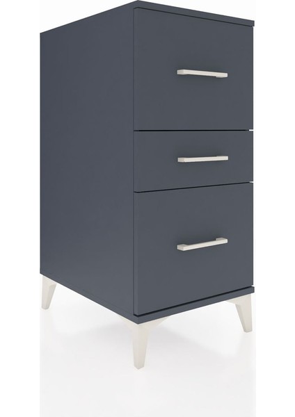 Kronos Komodin 3 Çekmeceli 44X59X96 Antrasit-Antrasit fiyatları
