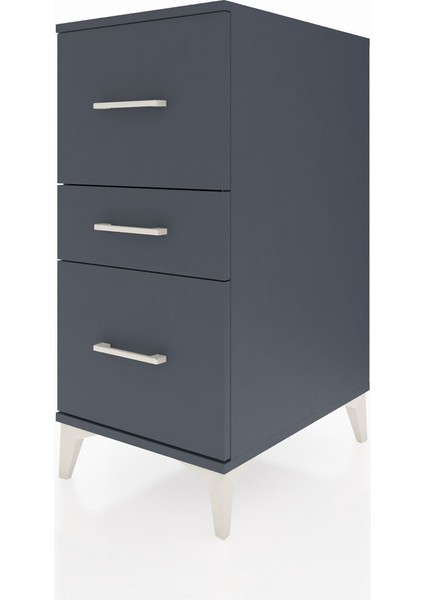 Kronos Komodin 3 Çekmeceli 44X59X96 Antrasit-Antrasit modelleri