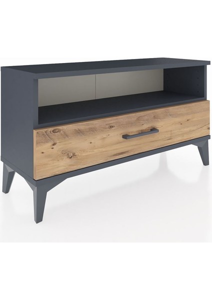 Arges Şifonyer Tek Raflı Tek Çekmeceli 88X30X48 Antrasit-Çam fiyatları