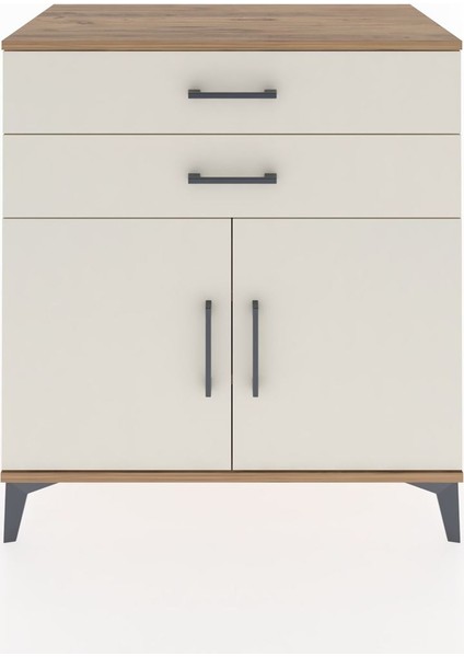 Hyperion Şifonyer 2 Raflı 2 Çekmeceli 2 Kapaklı 88X44X96 Çam-Aytaşı