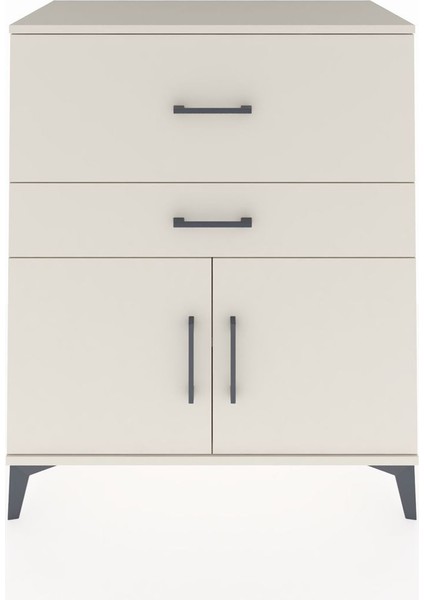 Hyperion Şifonyer Tek Raflı 2 Çekmeceli 2 Kapaklı 88X44X106 Aytaşı-Aytaşı