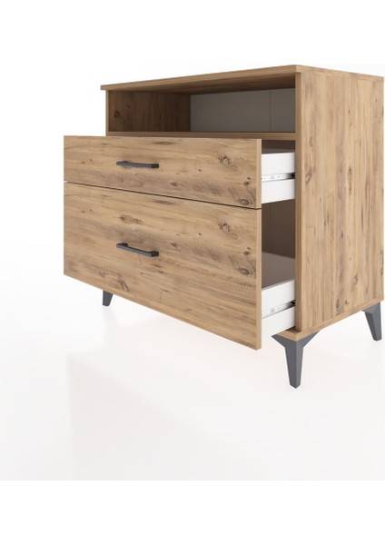 Hyperion Şifonyer Tek Raflı 2 Çekmeceli 88X44X80 Çam-Çam fırsatları