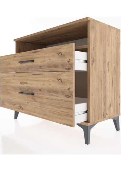 Hyperion Şifonyer Tek Raflı 2 Çekmeceli 88X44X80 Çam-Çam indirimleri