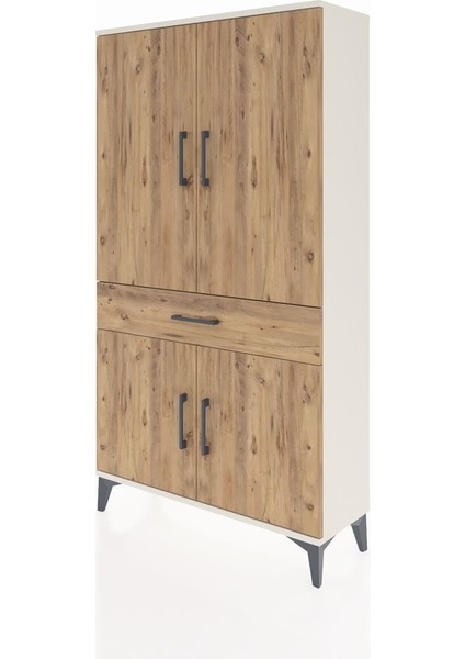Arges Dolap 4 Raflı Tek Çekmeceli 4 Kapaklı 88X30X163 Aytaşı-Çam modelleri
