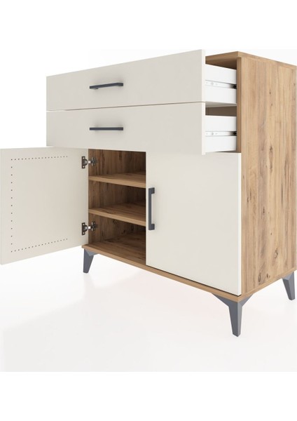 Hyperion Şifonyer 2 Raflı 2 Çekmeceli 2 Kapaklı 88X44X96 Çam-Aytaşı fırsatları