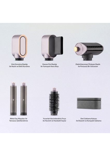 Hairmony 4606H Plus Saç Kurutma ve Şekillendirme Seti Mor modelleri