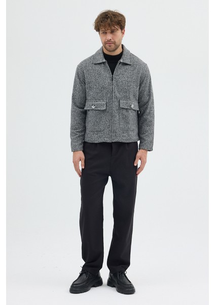 Erkek Oversize Pamuk Melanjlı Kalın Kışlık Ceket Gömlek - Dayanıklı Cepli Overshirt