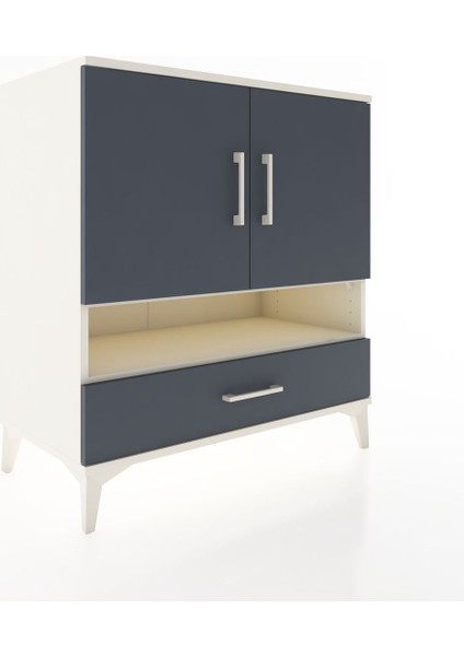 Hyperion Şifonyer 3 Raflı Tek Çekmeceli 2 Kapaklı 88X44X96 Aytaşı-Antrasit fiyatları