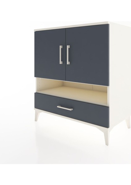 Hyperion Şifonyer 3 Raflı Tek Çekmeceli 2 Kapaklı 88X44X96 Aytaşı-Antrasit modelleri