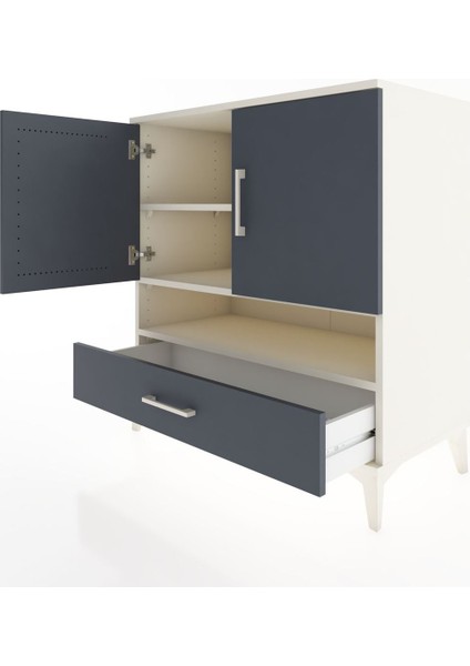 Hyperion Şifonyer 3 Raflı Tek Çekmeceli 2 Kapaklı 88X44X96 Aytaşı-Antrasit fırsatları