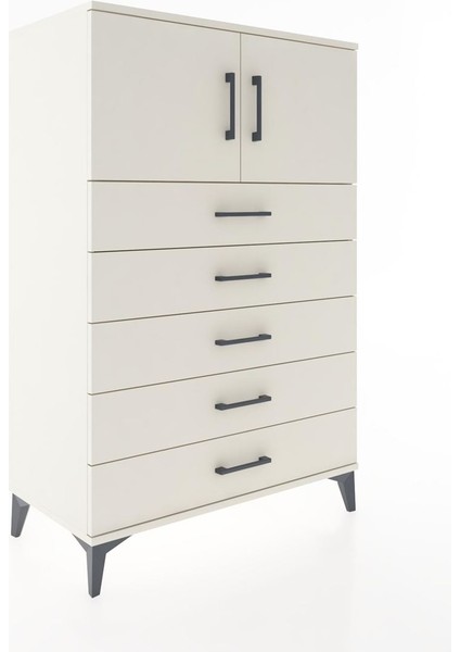 Hyperion Dolap Tek Raflı 5 Çekmeceli 2 Kapaklı 88X44X134 Aytaşı-Aytaşı fiyatları