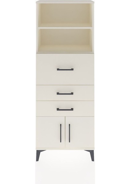Arges Dolap 2 Raflı 3 Çekmeceli 2 Kapaklı 60X30X163 Aytaşı-Aytaşı