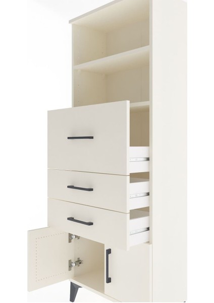 Arges Dolap 2 Raflı 3 Çekmeceli 2 Kapaklı 60X30X163 Aytaşı-Aytaşı indirimleri