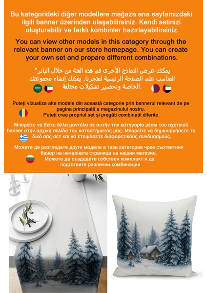 Yılbaşı Serisi 140X40 cm Dijital Baskılı Runner (Christmas Noel) fiyatları