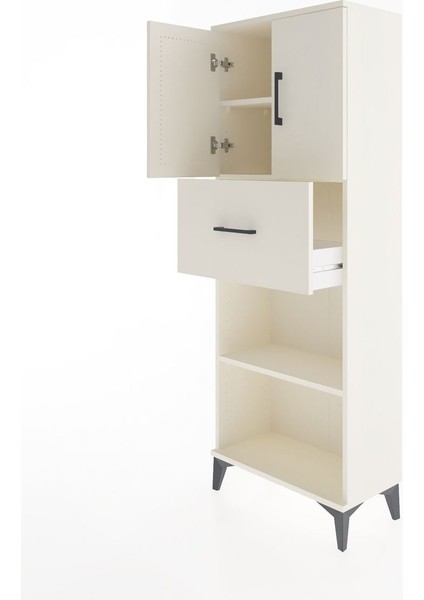 Arges Dolap 3 Raflı Tek Çekmeceli 2 Kapaklı 60X30X163 Aytaşı-Aytaşı fırsatları