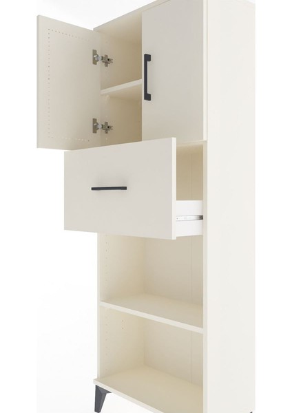 Arges Dolap 3 Raflı Tek Çekmeceli 2 Kapaklı 60X30X163 Aytaşı-Aytaşı indirimleri