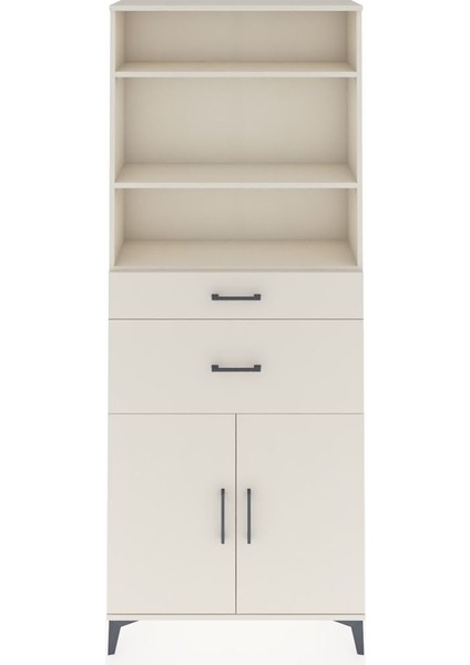 Arges Dolap 4 Raflı 2 Çekmeceli 2 Kapaklı 88X30X221 Aytaşı-Aytaşı