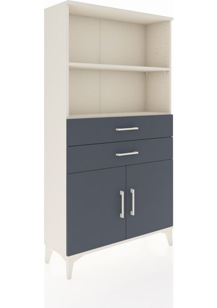 Arges Dolap 3 Raflı 2 Çekmeceli 2 Kapaklı 88X30X163 Aytaşı-Antrasit fiyatları