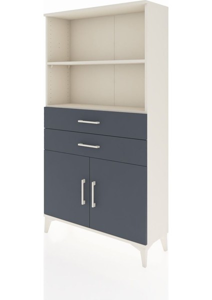 Arges Dolap 3 Raflı 2 Çekmeceli 2 Kapaklı 88X30X163 Aytaşı-Antrasit modelleri
