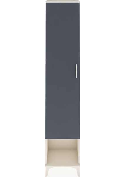 Arges Dolap 5 Raflı Tek Kapaklı 44X30X221 Aytaşı-Antrasit