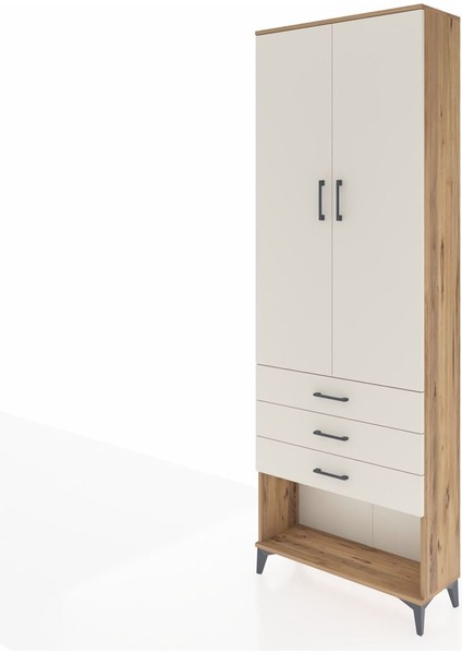 Arges Dolap 4 Raflı 3 Çekmeceli 2 Kapaklı 88X30X243 Çam-Aytaşı modelleri