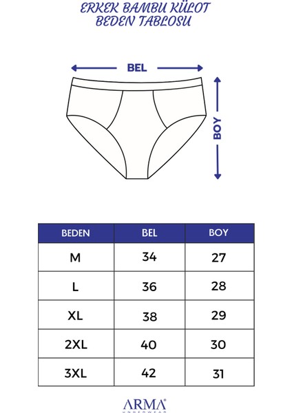 Erkek Bambu Slip Külot Düz Siyah 3'lü Paket