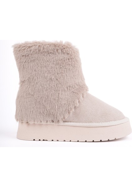 Cozy Kürklü Kalın Taban Çocuk Kışlık Mini Bot