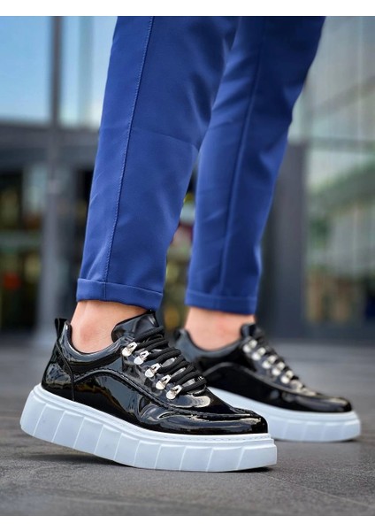 KB-X10 Kuback Siyah Rugan Beyaz Yüksek Taban Günlük Spor Ayakkabı modelleri