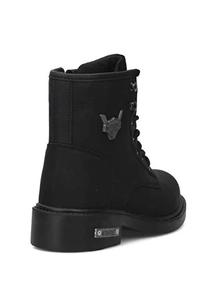 Darkworld Harley Modeli Kışlık Kauçuk Taban Bot Unisex Postal Bot Siyah