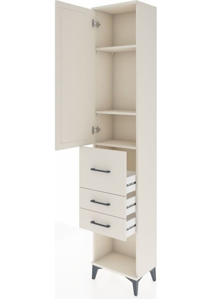 Arges Dolap 3 Raflı 3 Çekmeceli Tek Kapaklı 44X30X221 Aytaşı-Aytaşı fırsatları