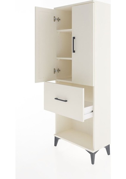 Arges Dolap 3 Raflı Tek Çekmeceli 2 Kapaklı 60X30X163 Aytaşı-Aytaşı fırsatları