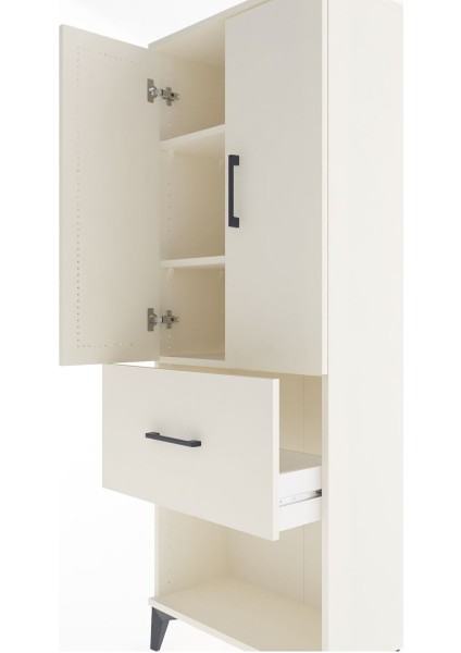 Arges Dolap 3 Raflı Tek Çekmeceli 2 Kapaklı 60X30X163 Aytaşı-Aytaşı indirimleri