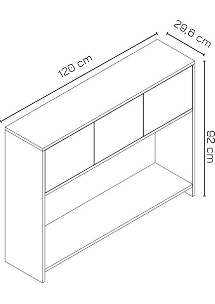 Ays Kahve Köşesi Dresuar | Beyaz - Beyaz
