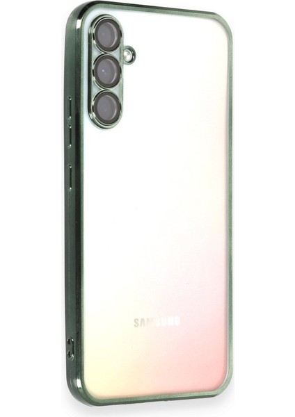 Samsung Galaxy A34 5g Kılıf Kamera Lens Korumalı Parlak Silikon Kapak Ryc/razer Lens - Yeşil