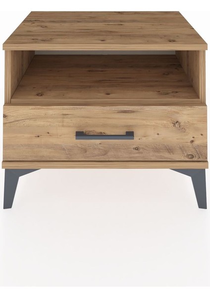 Hyperion Komodin Tek Raflı Tek Çekmeceli 60X44X48 Çam-Çam