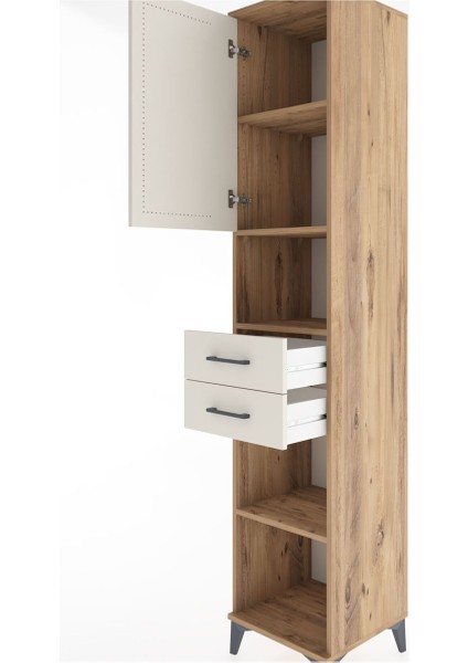 Hyperion Dolap 4 Raflı 2 Çekmeceli Tek Kapaklı 44X44X221 Çam-Aytaşı indirimleri