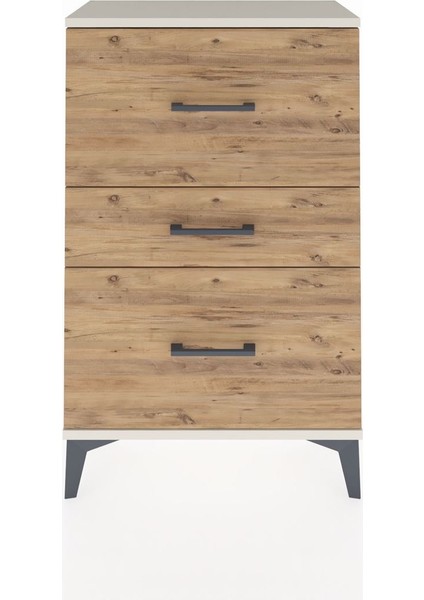 Arges Komodin 3 Çekmeceli 60X30X96 Aytaşı-Çam